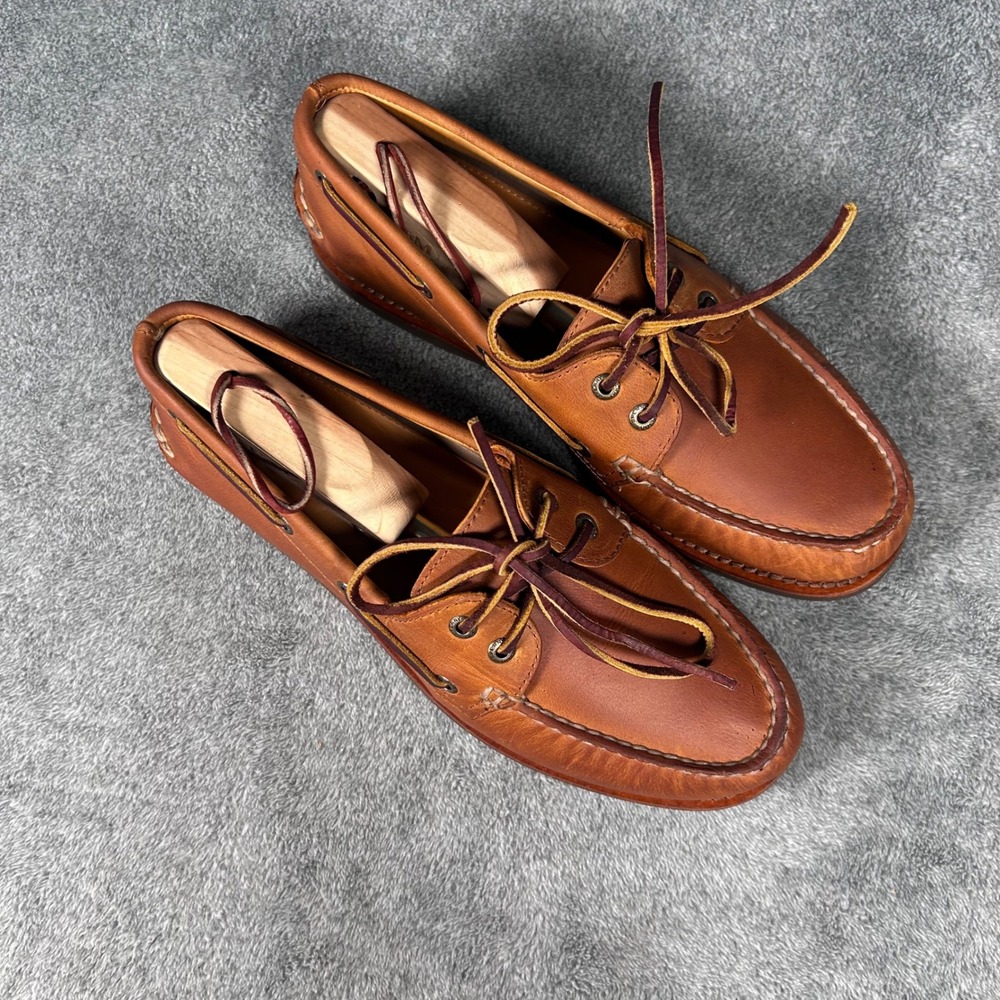 Sperry Gold Cup Authentic Original Boat Shoes Tan Leather Mens 8.5 W STS12428 - Picture 2 of 14